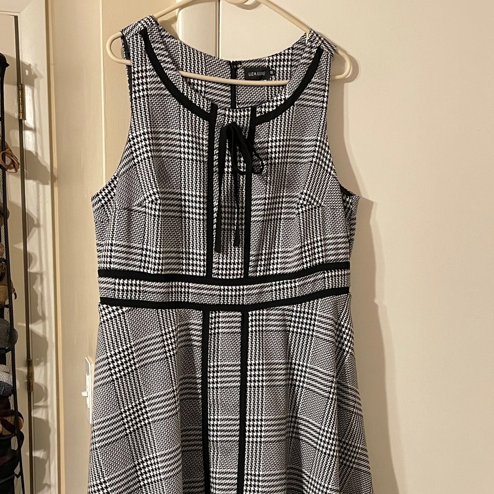 Liza Luxe Houndstooth Dress